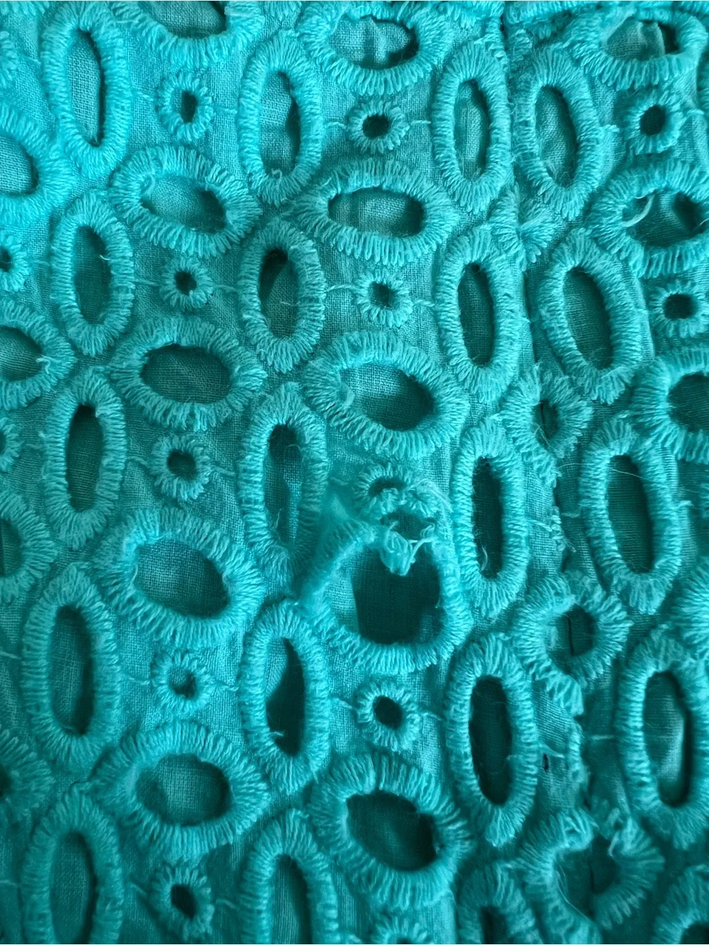 J. Crew Aqua Eyelet Lace Mini Skirt
